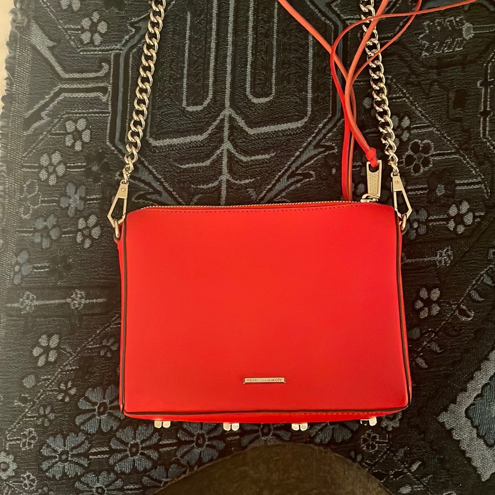 Red Rebecca Minkoff crossbody purse